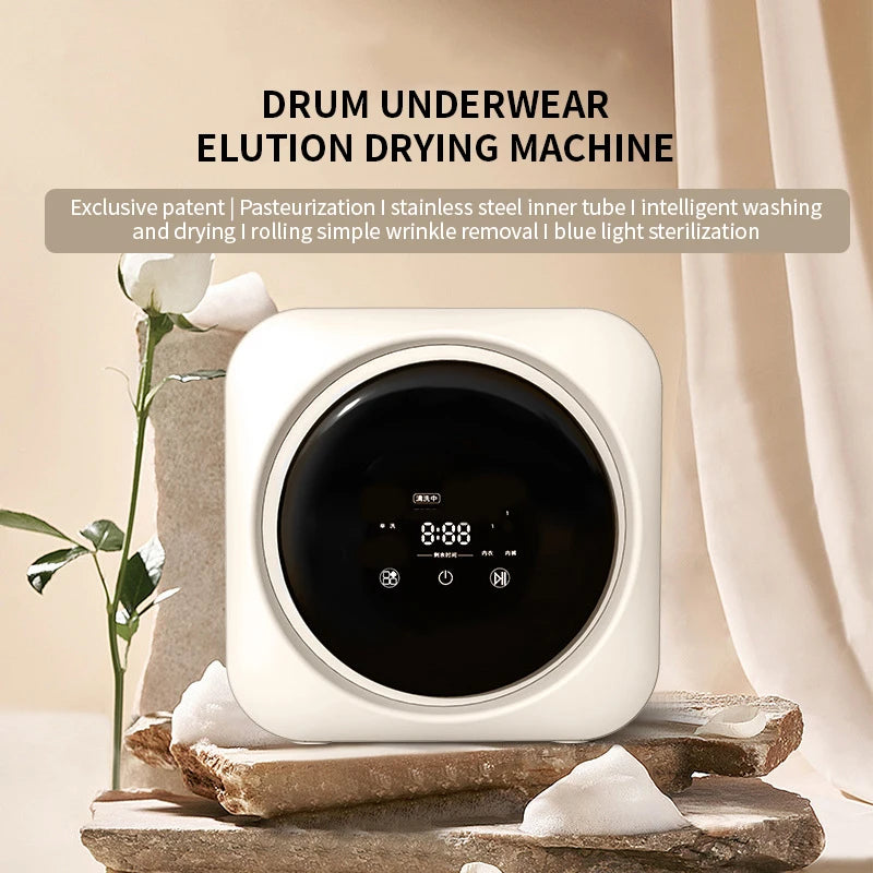 Fully Automatic Drum Type Underwear Washing Machine Mini Washing and Drying Integrated Small Underwear and Sock Washing Machine