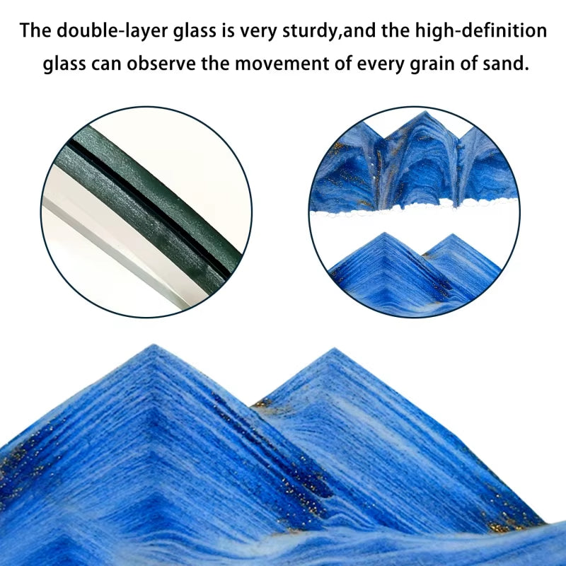 Color LED Flowing Sand Painting Table Lamp 3D Moving Sand Art Picture round Glass Hourglass Night Light Bedside Lamp Home Decor